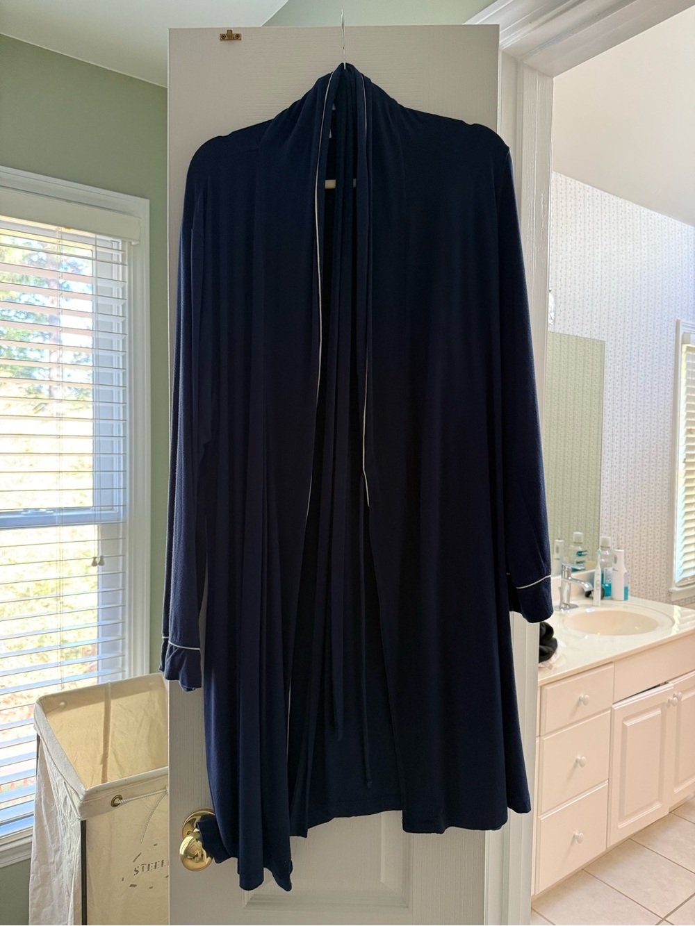 Eberjey Navy Robe - Picture 2 of 5